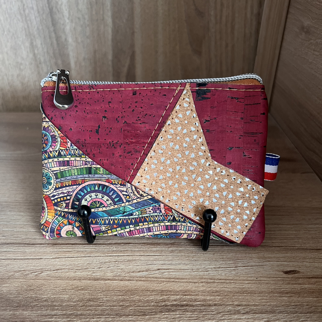 Porte monnaie psyché dentelle métallique 