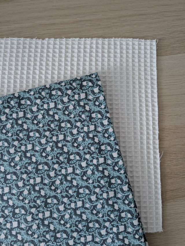 Essuies tout lavables bleu et blanc