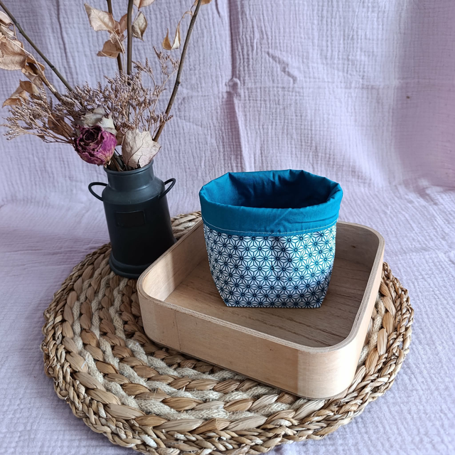 Panière Étoiles Bleu Canard