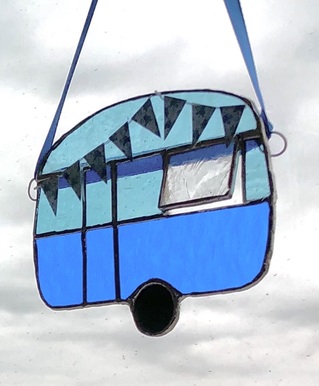 Caravan in stained glass