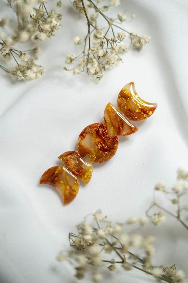 Coloris butternut - Barrette lunes