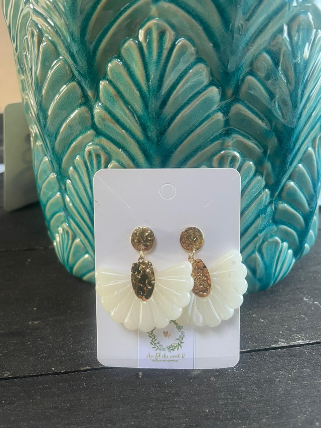 Boucle d’oreille Paon