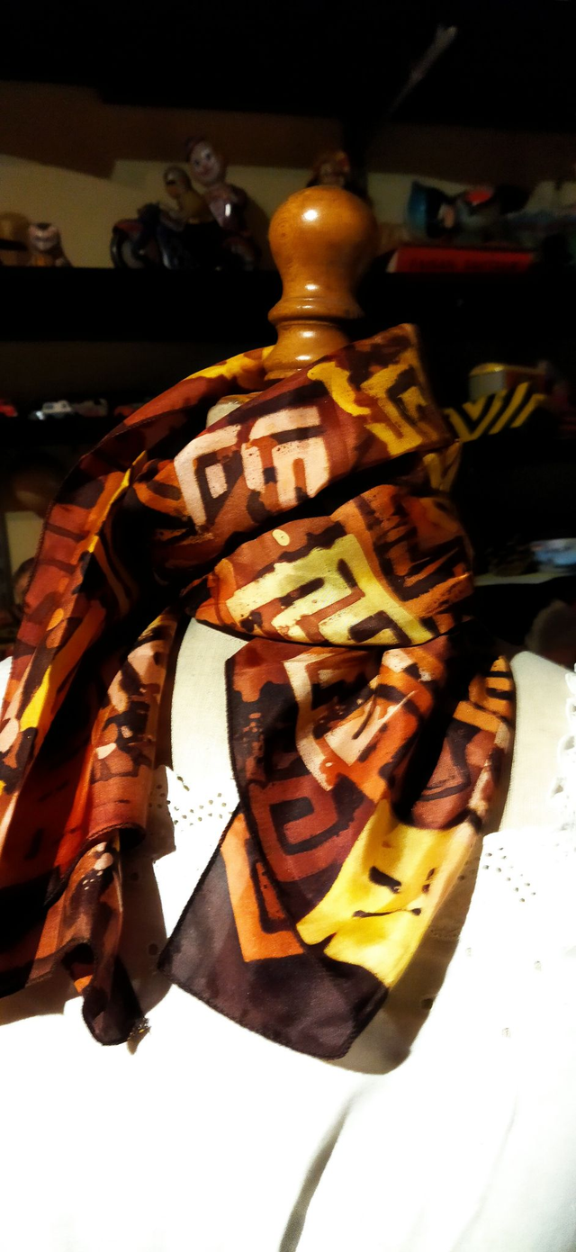 Etole de soie marron