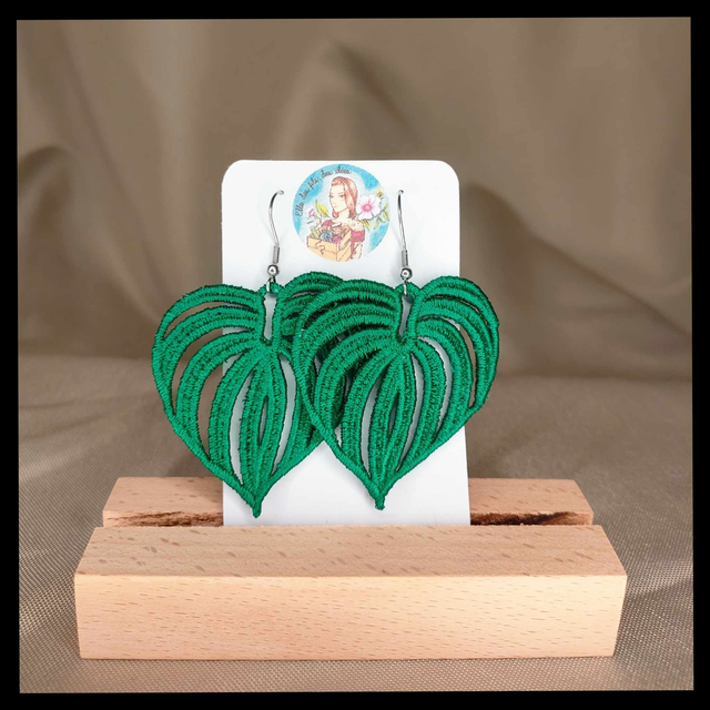Boucles d&#039;oreilles Feuille de Monstera