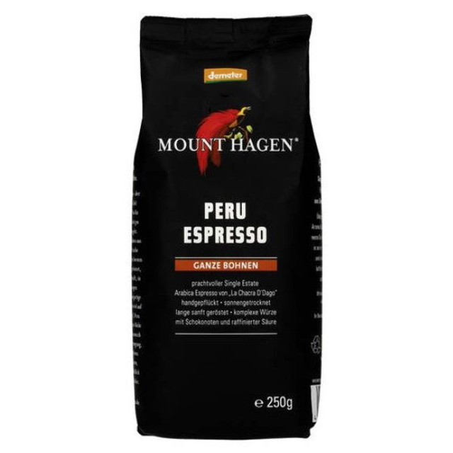 Mount Hagen Espresso ganze Bohne 250g Packung