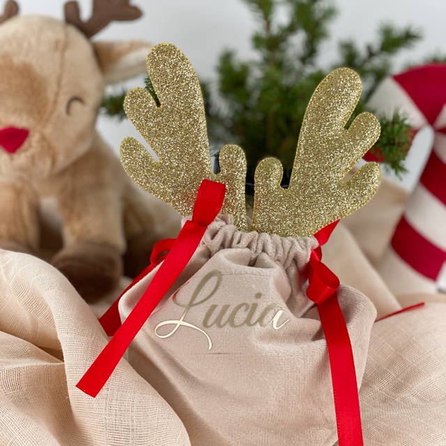 Mein kleines Nikolauswunder – personalisierter Samtbeutel mit Wunschnamen