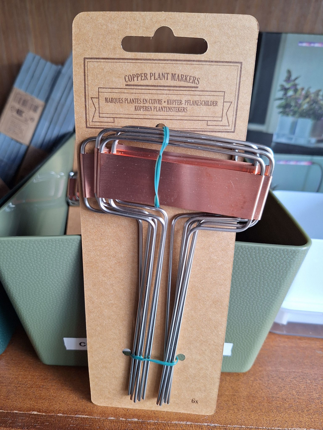 Copper plant labels (pack of 6)