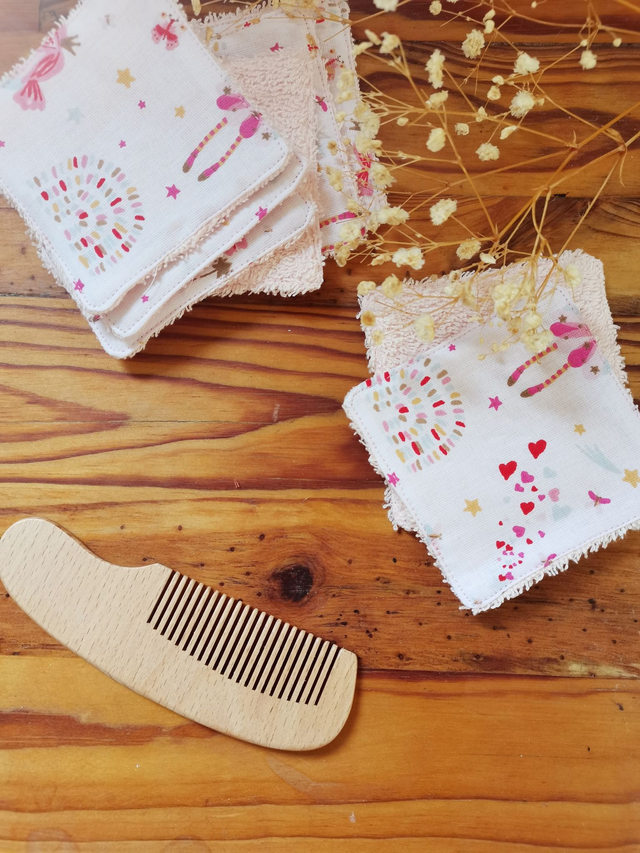 Lot de 8 cotons lavable Clochette