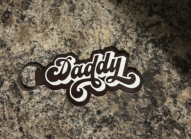 Custom Faux Leather Keyring