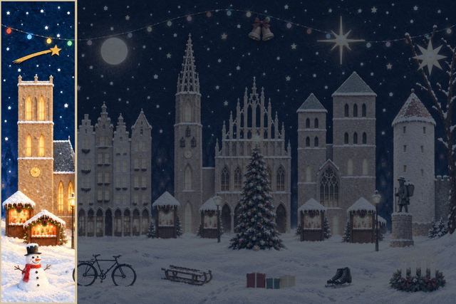 Adventsbild Reihe 1 – Überwasserkirche (Tag 1–4)