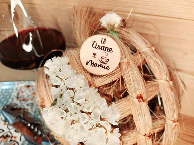 Bouchon en Bois et Liège - &quot; Mode Apéro Activé &quot;