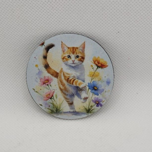 Chat - Chat avec fleur