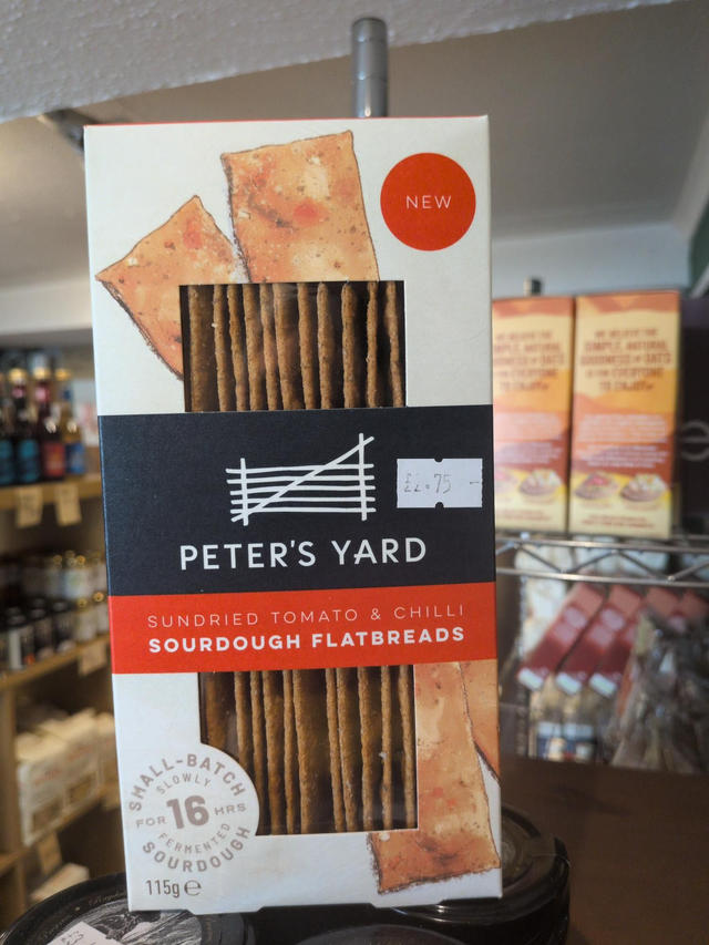 Peters Yard Sourdough Flatbreads - Sundried tomato &amp; chilli 136g