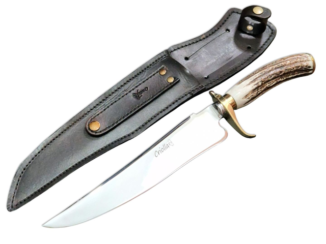 Faca Forjada Especial Criolla Aço Alemão e Chifre de Cervo 10"