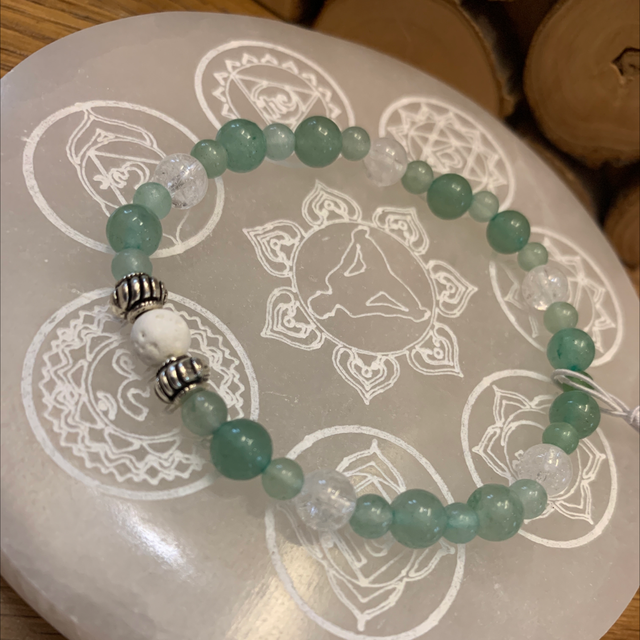 Aventurine verte &amp; Cristal de Roche