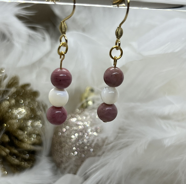 Boucle dorée Rhodochrosite ~ nacre