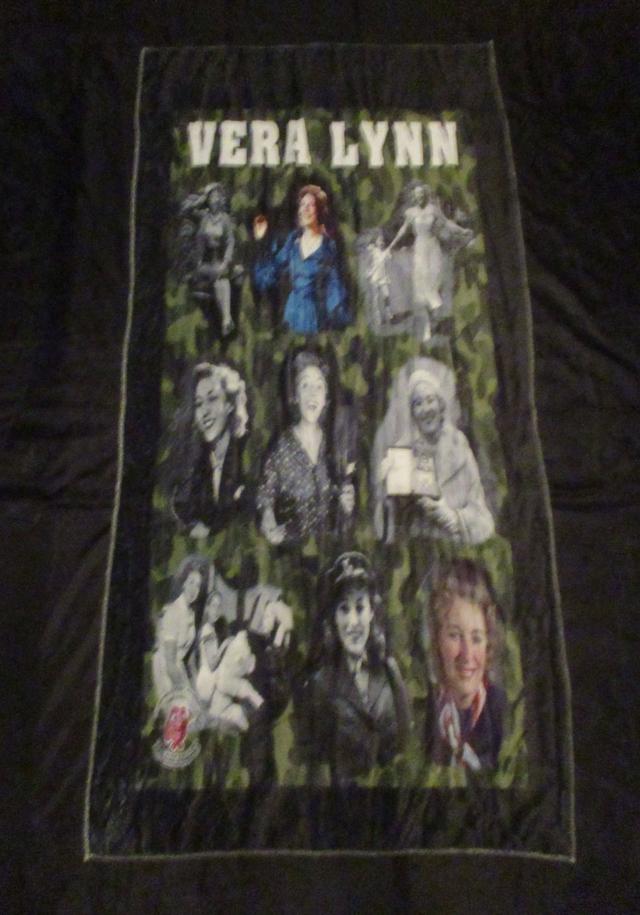 Vera Lynn Through The Years Picture BLACK Blanket (Left Logo)(75cm x 150cm) 