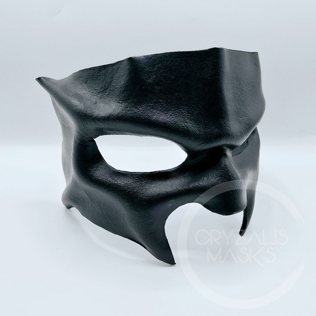 Black leather mask