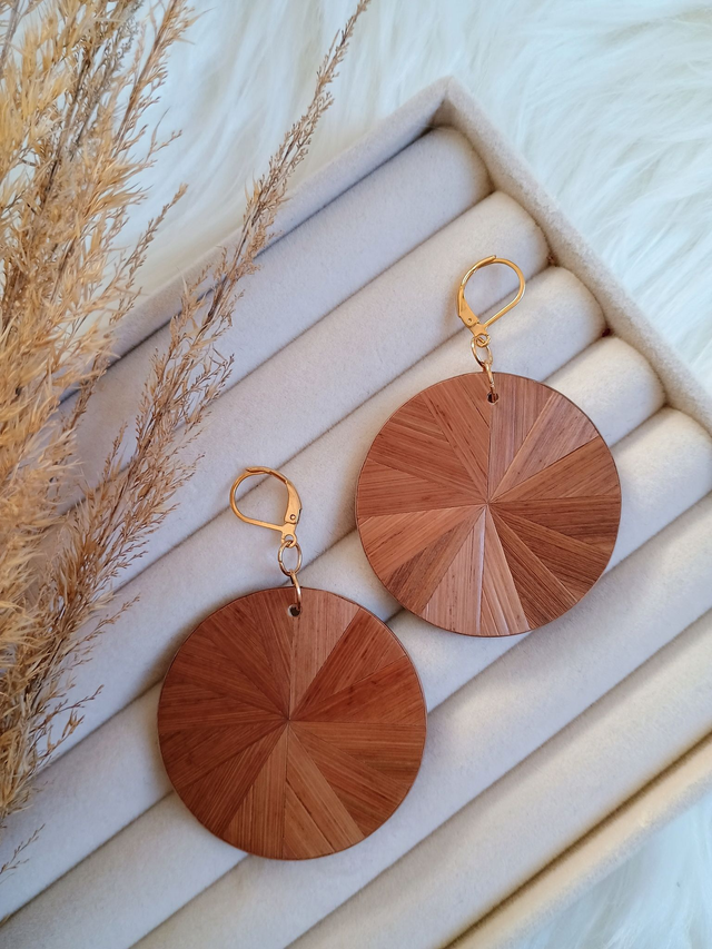 Boucles d'oreilles RONDE Éventail