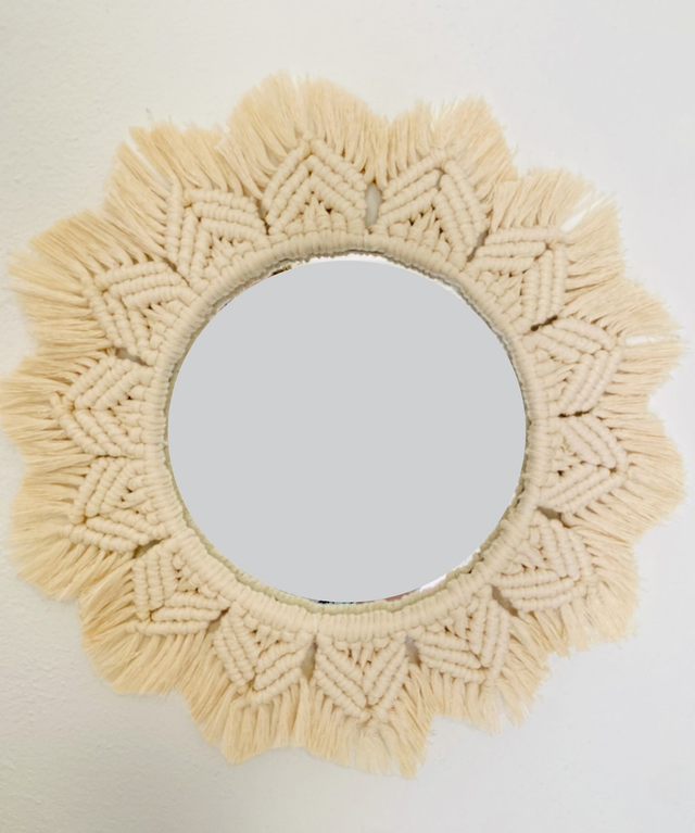 Miroir en macramé MM