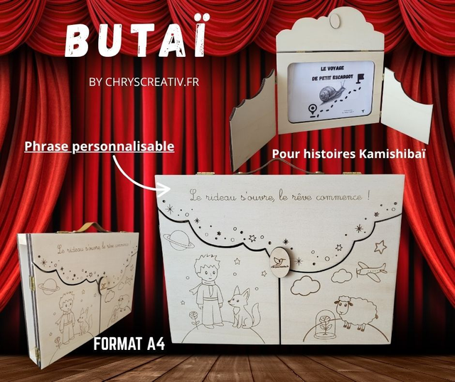 BUTAÏ A4 pour Kamishibaï inspiré thème Le petit prince