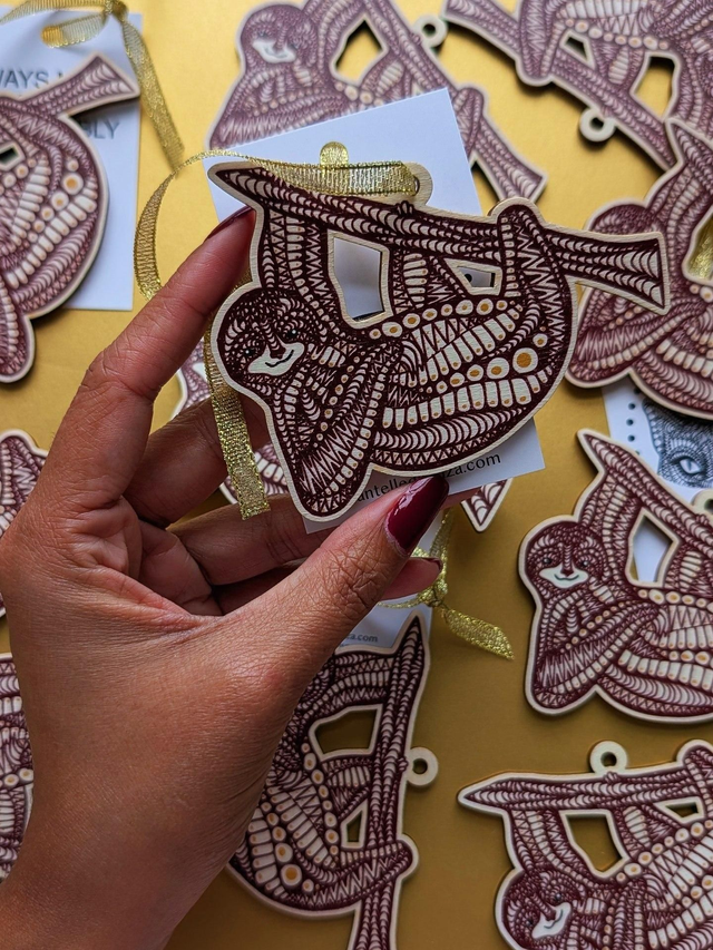 Sloth Hanging Decoration – Eco-Friendly Wooden Ornament