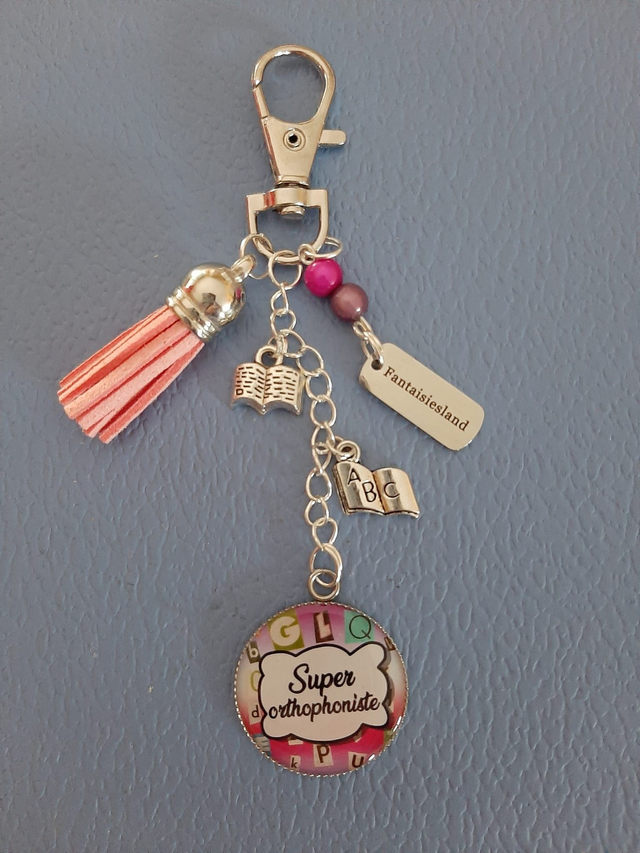 Super Orthophoniste - bijou de sac - rose