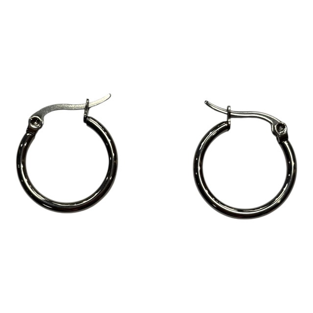 Créoles petite couleur argentée