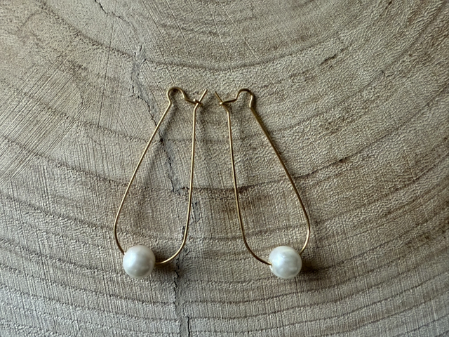 Les Boucles d’oreille en perle nacrée