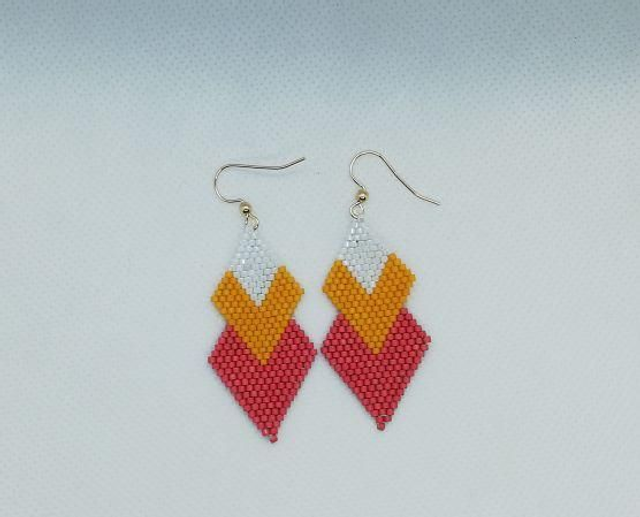 Losanges jaune/blanc/fushia