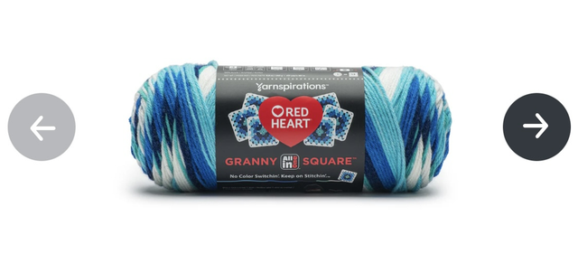 Red Heart Granny Square Frigid