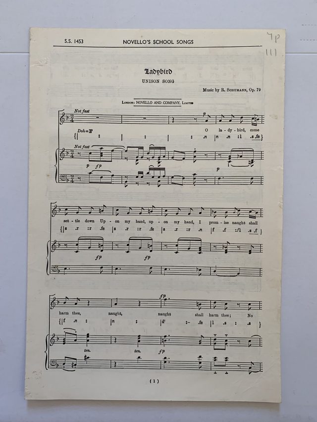 Ladybird Unison Sheet Music