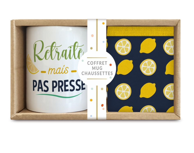 Coffret Mug Chaussettes Retraite
