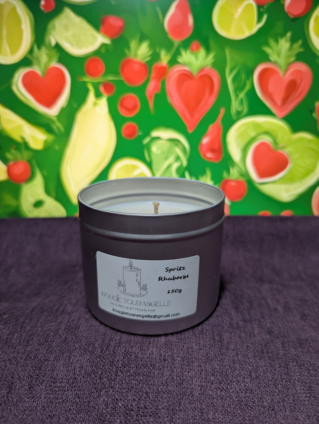 Bougie Parfumée &quot;Spritz Rhubarbe&quot; métal 150g
