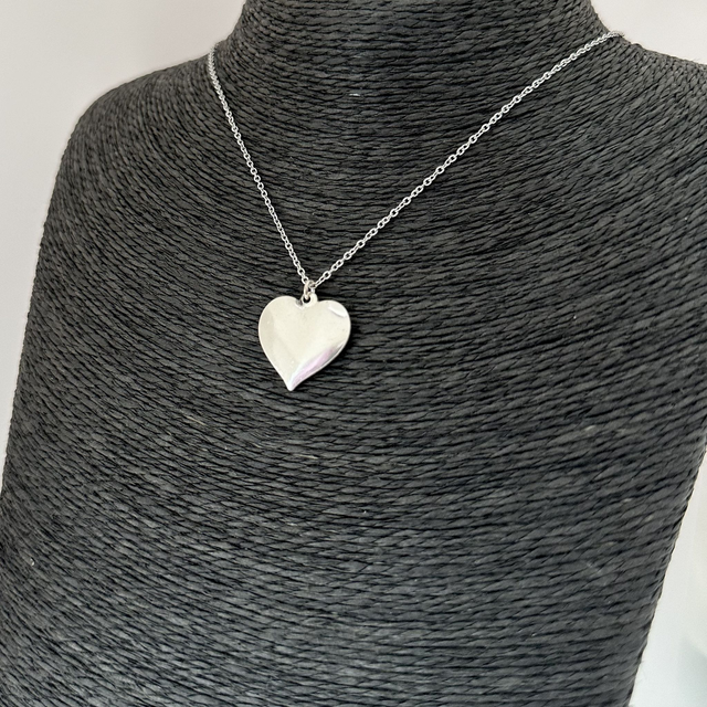 Anhänger HEART, versilbertes Herz