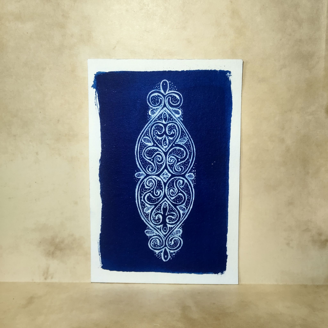 Cyanotype Art Celte - La fibule de Münsingen
