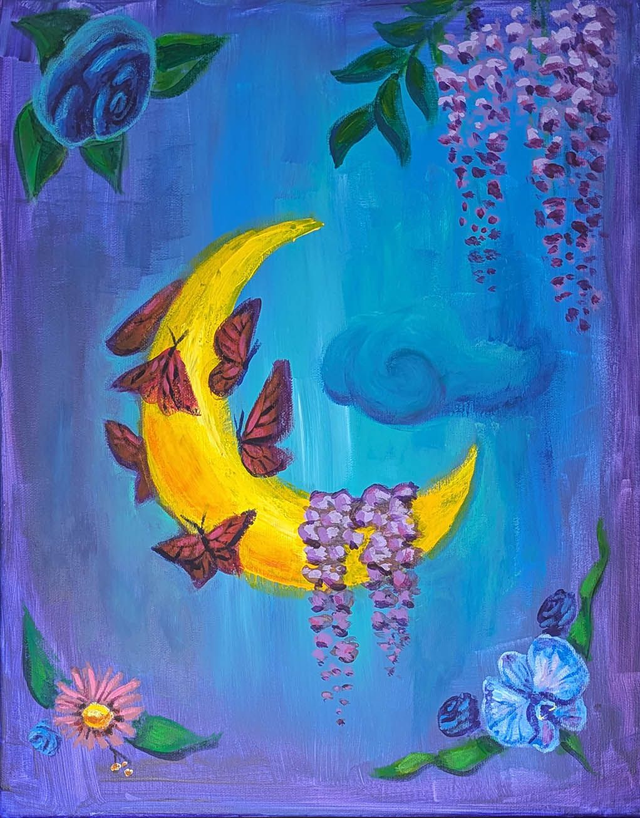 Le Jardin de lune 40 x 50 cm