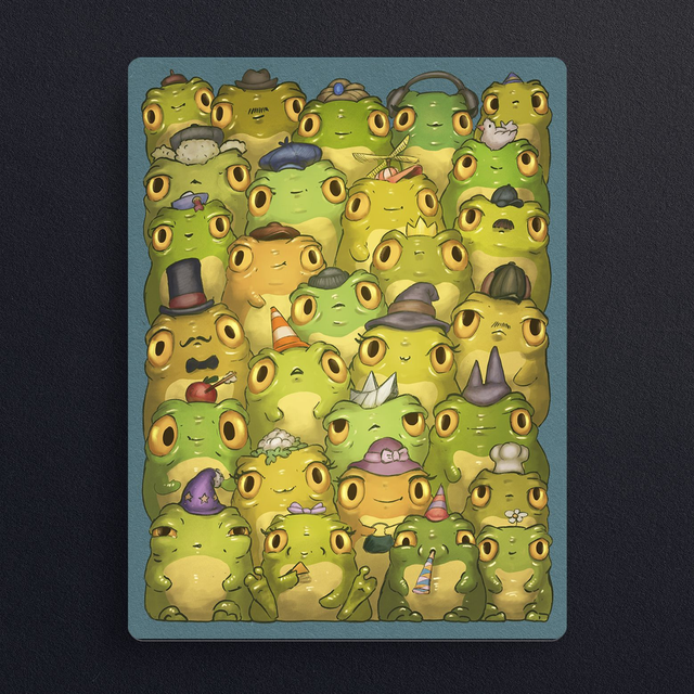 #0806 Foule de grenouilles  - ILLUS - PRINT - Digital painting