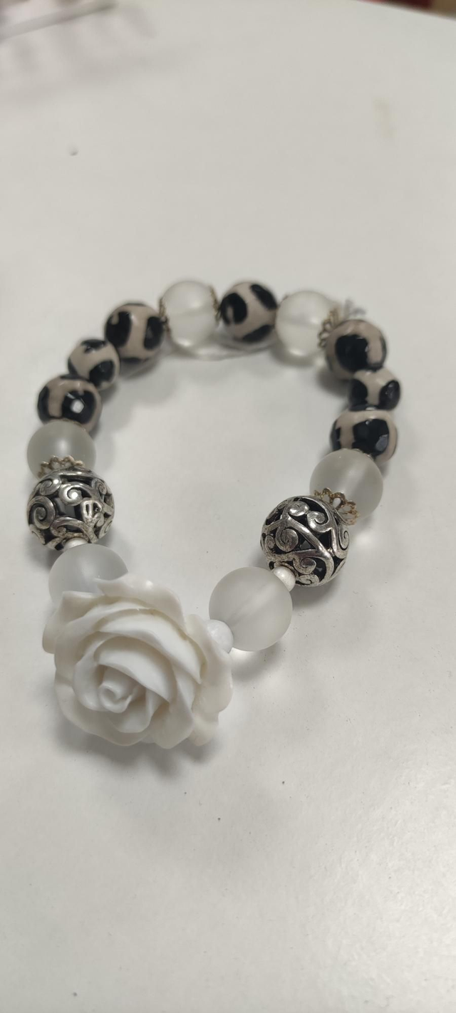 Bracelet floral bicolore 