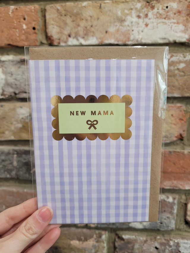 New Mama Gold Foil Greetings Card - EV-021