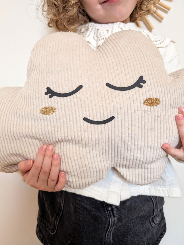 Coussin doux rêves en velours - personnalisable