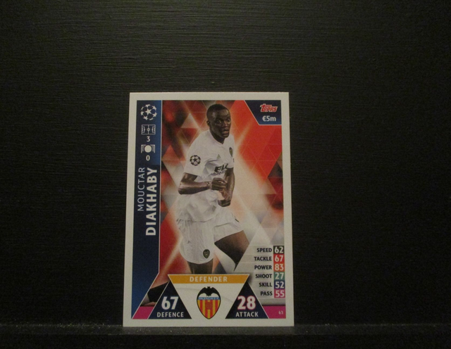 Moucctar Diakhaby - UEFA Champions League Match Attax 2018/19 Original Trading Card #63