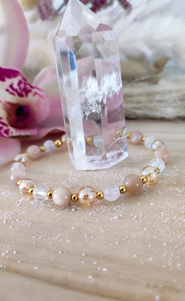 Bracelet "Confiance en soi" Pierre de soleil et Citrine