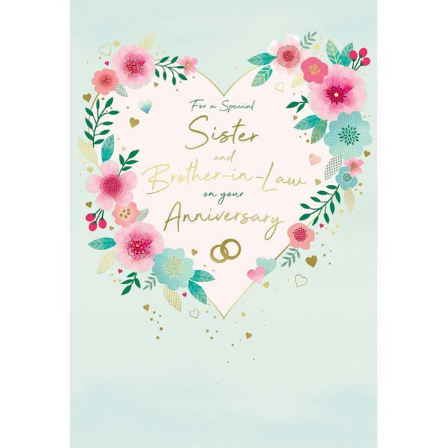 Anniversary Sister and Brother in Law Card