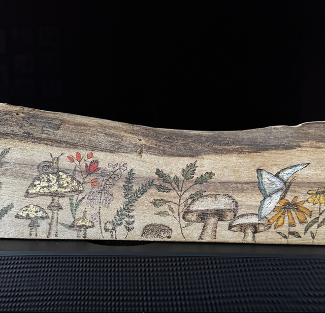 Nature Inspired Pyrography Art Piece