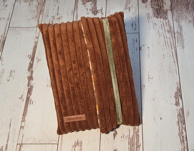 Pochette à livre, velours terracota