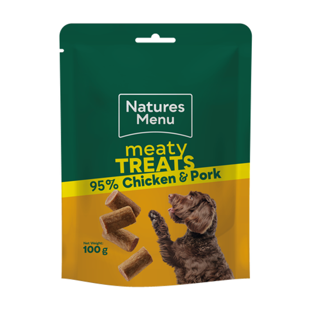 Natures Mean Meaty Treats 95% Chicken &amp; Pork 100g