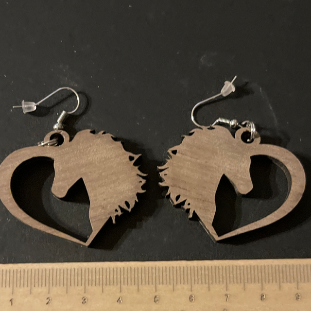 Cœur cheval en noyer 