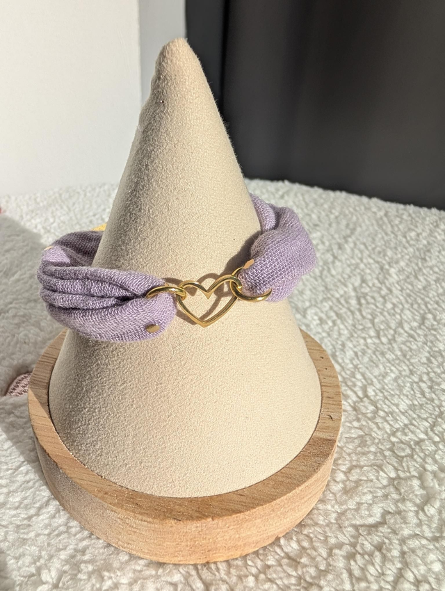 Bracelet coeur lila 