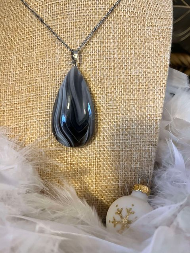 Pendentif agate du botswana